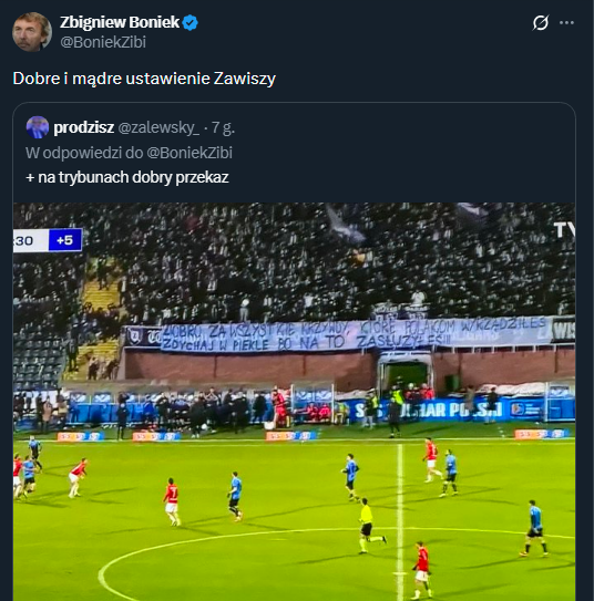 KOMENTARZ Zbigniewa Bońka nt. transparentu Zawiszy!