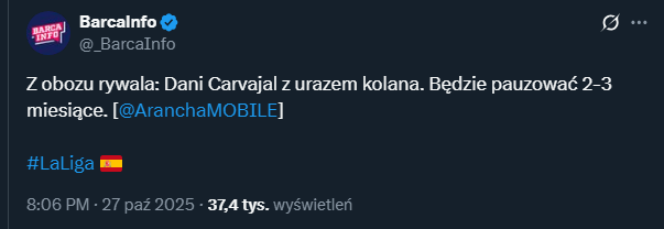 ZŁE wieści ws. Daniego Carvajala...
