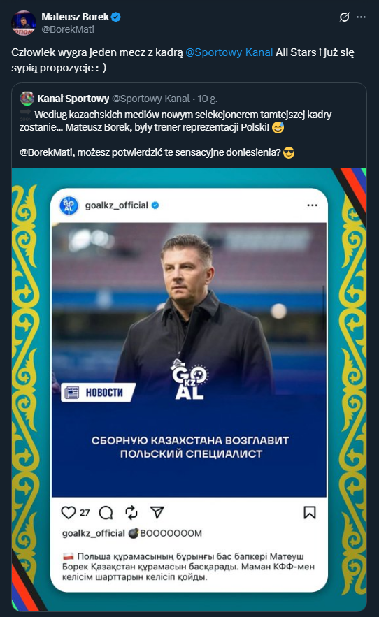 Sensacyjne doniesienia zagranicznych mediów! Mateusz Borek ma zostać selekcjonerem... xD