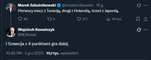 Wojciech Kowalczyk o tym, kto wyjdzie z ''naszej grupy'' na MŚ 2026... xD