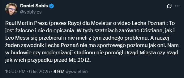OSTRE słowa Prezesa Rayo o zachowaniu Lecha Poznań... 😮