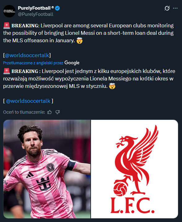 Absurdalna plotka transferowa z wypożyczeniem Leo Messiego... xD