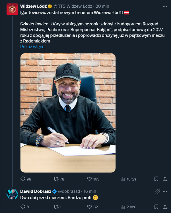 HlT! Widzew zmienia trenera 2 dni przed meczem ligowym!