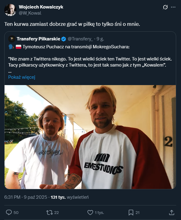 REAKCJA ''Kowala'' na ostatnie słowa Puchacza... :D
