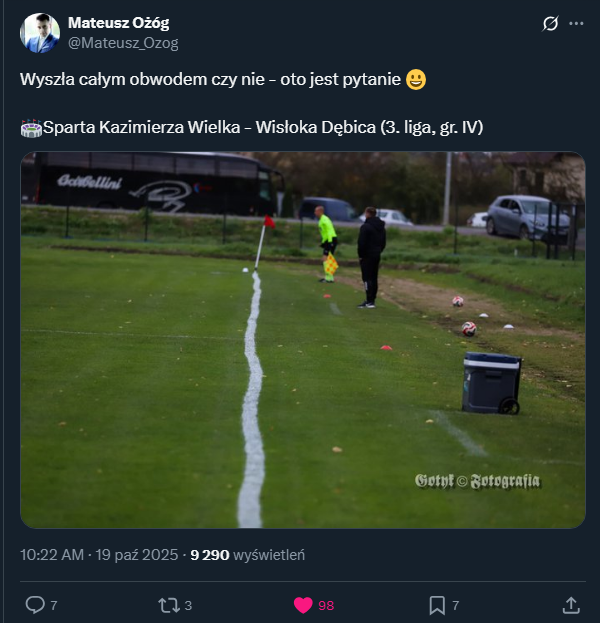 Tak wyglądała linia na meczu 3-ligowej drużyny... xD
