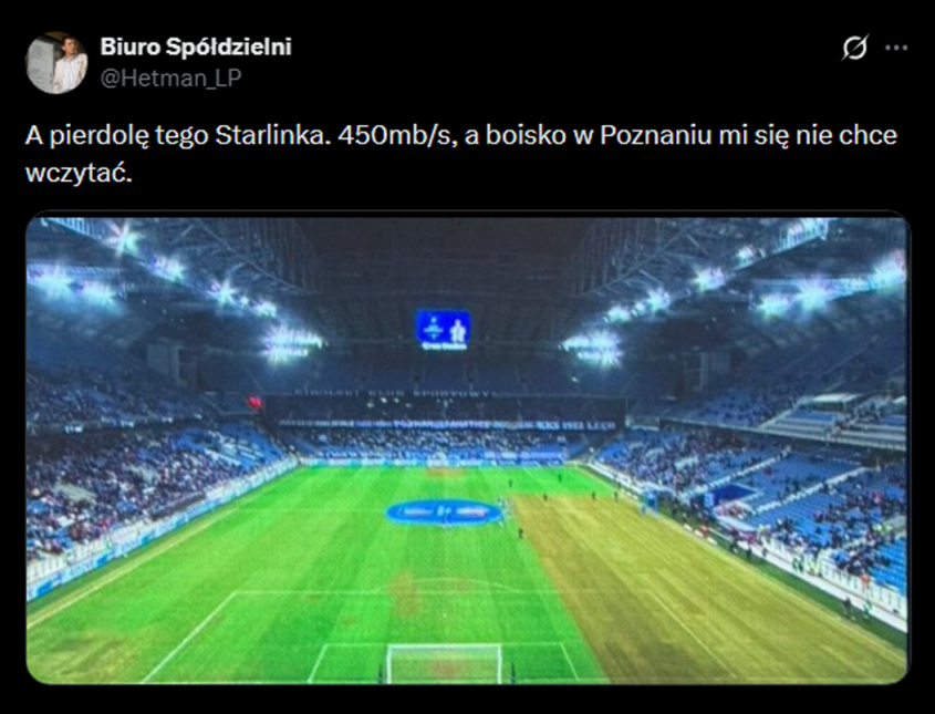 TAK WYGLĄDA murawa na stadionie Lecha Poznań... xD