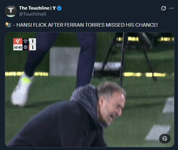 REAKCJA Hansiego Flicka na pudło Ferrana Torresa.. xD