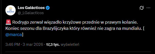 DRAMAT piłkarza Realu Madryt! Zerwane więzadła i koniec sezonu...