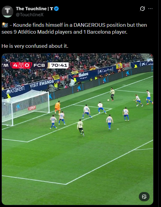 Kounde wbiega w pole karne i... ma taki wybór do podania XD