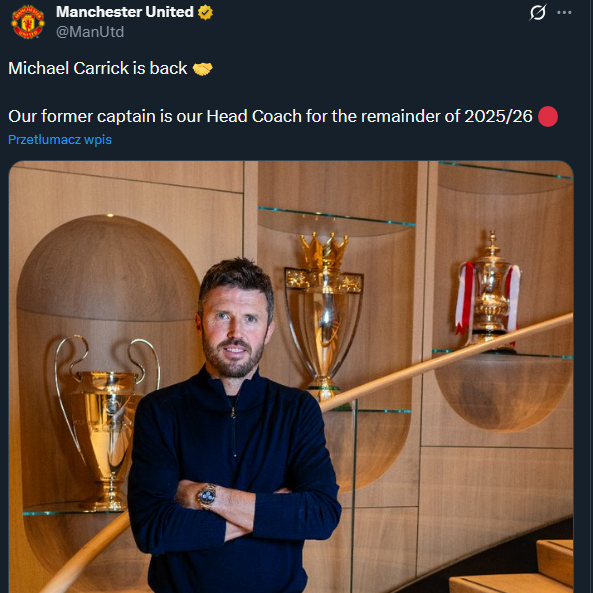 NOWY TRENER Manchesteru United do końca sezonu!