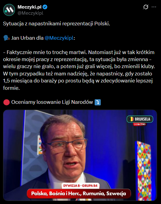 Jan Urban o tym, co go martwi przed meczami barażowymi