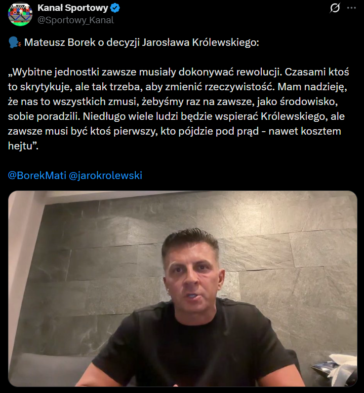 OPINIA Mateusza Borka nt. decyzji Królewskiego!