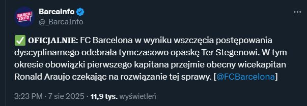 TAK FC Barcelona UKARAŁA Ter Stegena!