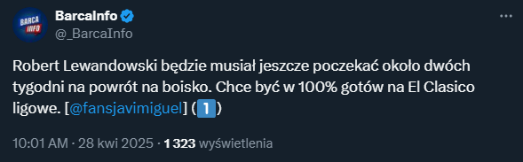 NA TEN MECZ ma wrócić Robert Lewandowski!