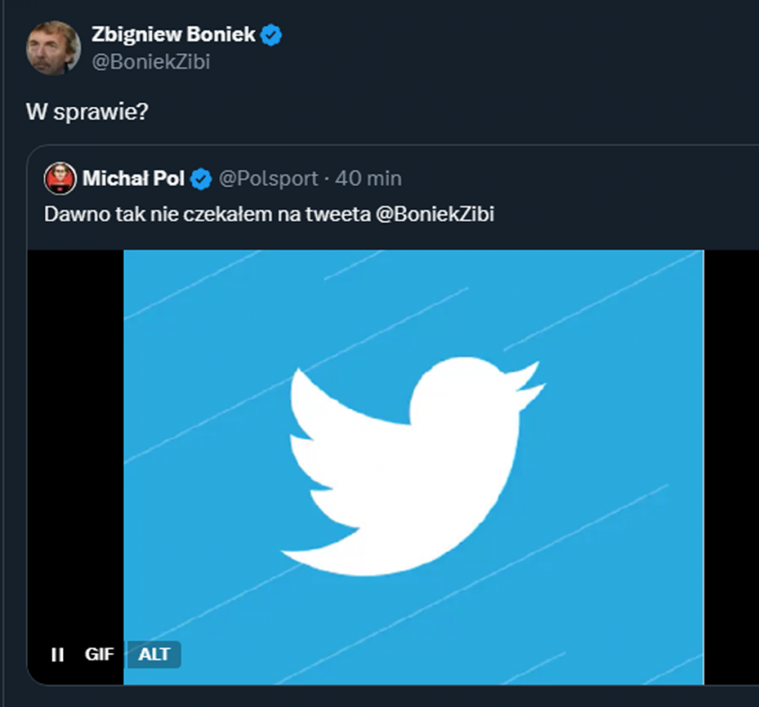 PIERWSZY TWEET Zbigniewa Bońka po wyborach w PZPN... :D