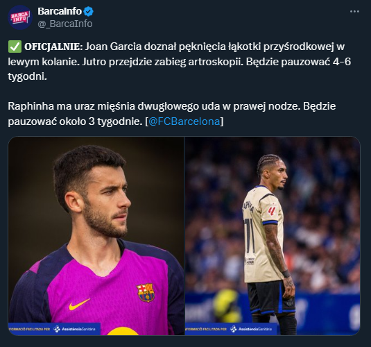 Joan Garcia kontuzjowany! Będzie musiał przejść zabieg...