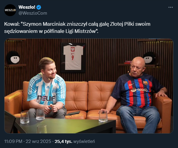 Wojciech Kowalczyk o tym, kto zniszczył galę Złotej Piłki... XD