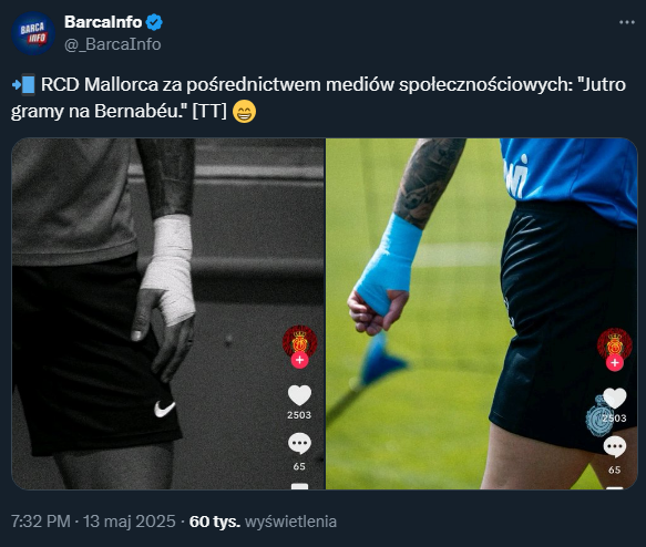 TAKIE ZDJĘCIE wrzucił oficjalny profil Mallorki przed meczem z Realem... :D