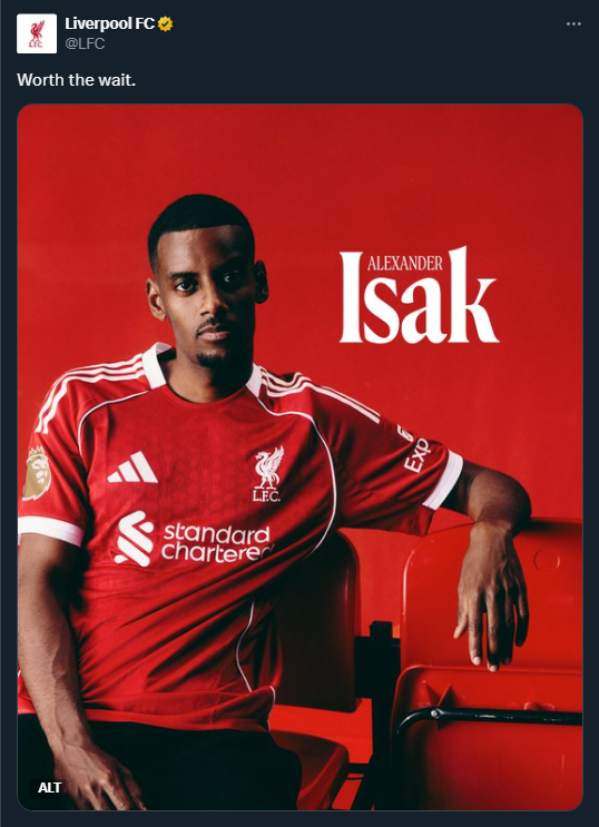 OFICJALNIE! ALEXANDER ISAK ZAPREZENTOWANY!