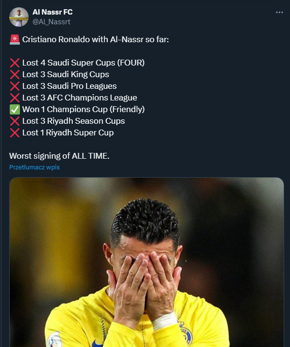 DRAMATYCZNA seria Cristiano Ronaldo w Al-Nassr...