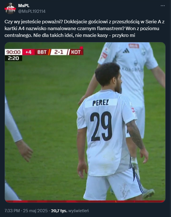 HlT! W takiej koszulce grał zawodnik Kotwicy Kołobrzeg... xD