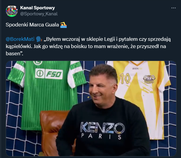 Mateusz Borek nt. spodenek Marca Guala... xD