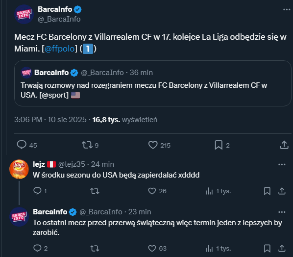 TO NIE ŻART! Barcelona ma zagrać ligowy mecz w... Miami!