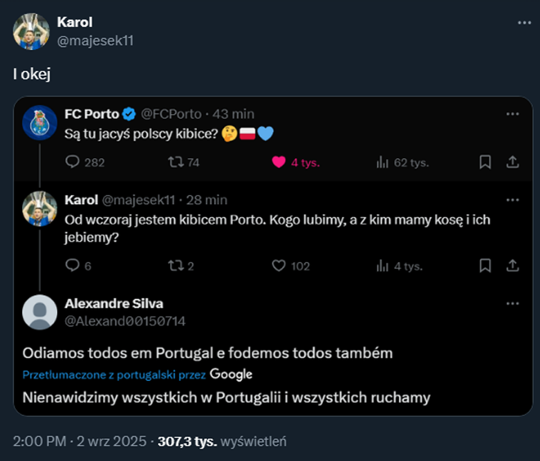 ODPOWIEDŹ Portugalczyka na pytanie kibica z Polski... xD