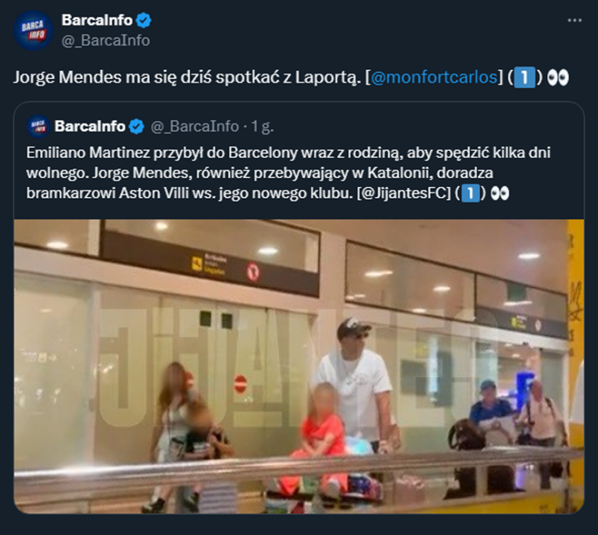 Bramkarz widziany na lotnisku w Barcelonie!