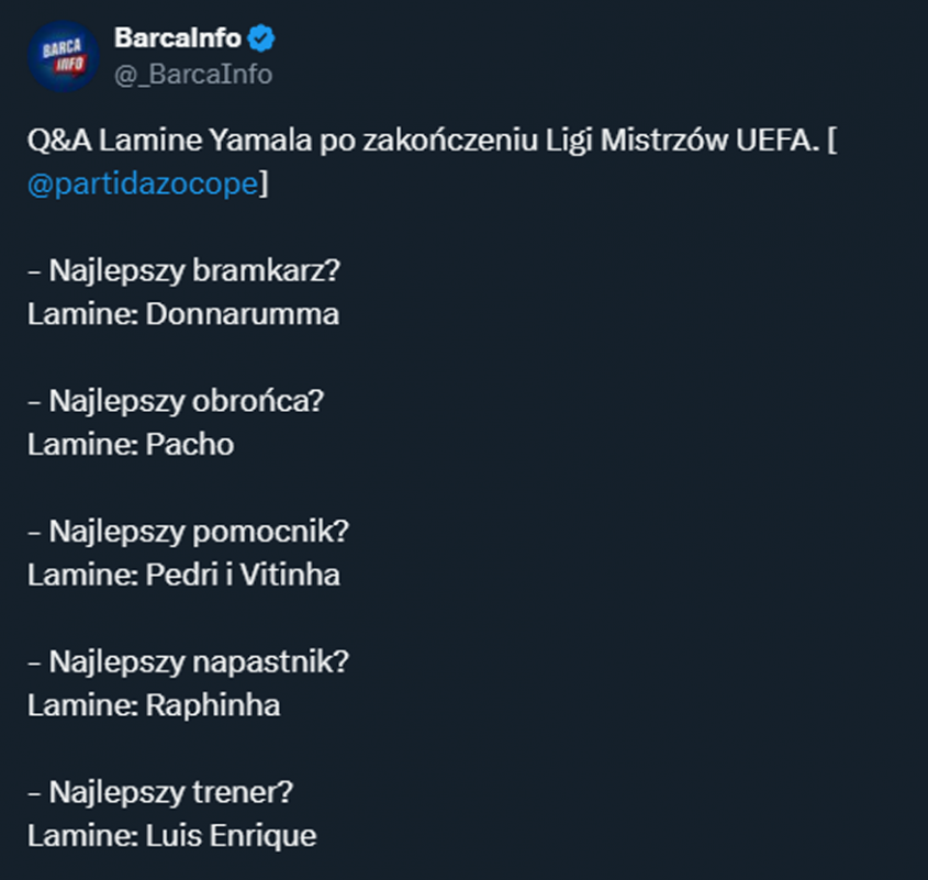 Yamal wybrał NAJLEPSZYCH piłkarzy tej edycji LM po poszczególnych pozycjach!