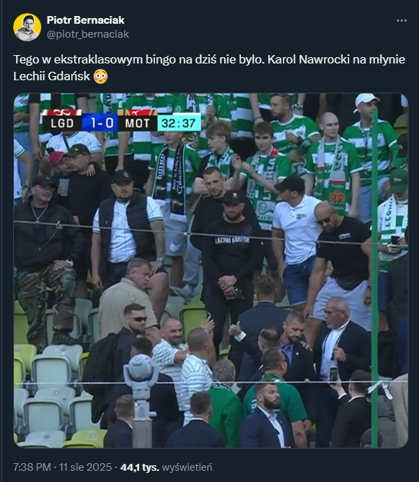 Karol Nawrocki pojawił się na młynie Lechii Gdańsk!