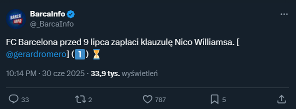 Gerard Romero ujawnił, kiedy Barcelona wpłaci klauzulę za Nico Williamsa!