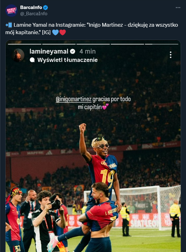W taki sposób Yamal pożegnał Inigo Martineza!