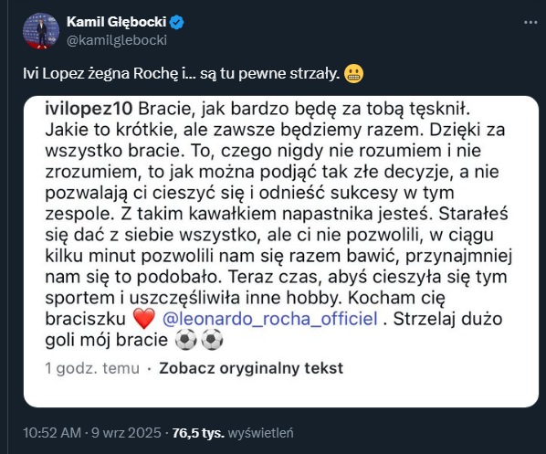 Ivi Lopez żegna Rochę i... uderza w swój klub!