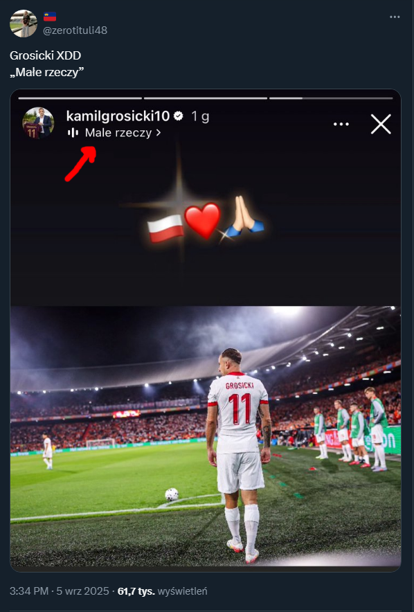 Kamil Grosicki wbija szpilkę w Michała Probierza... :D