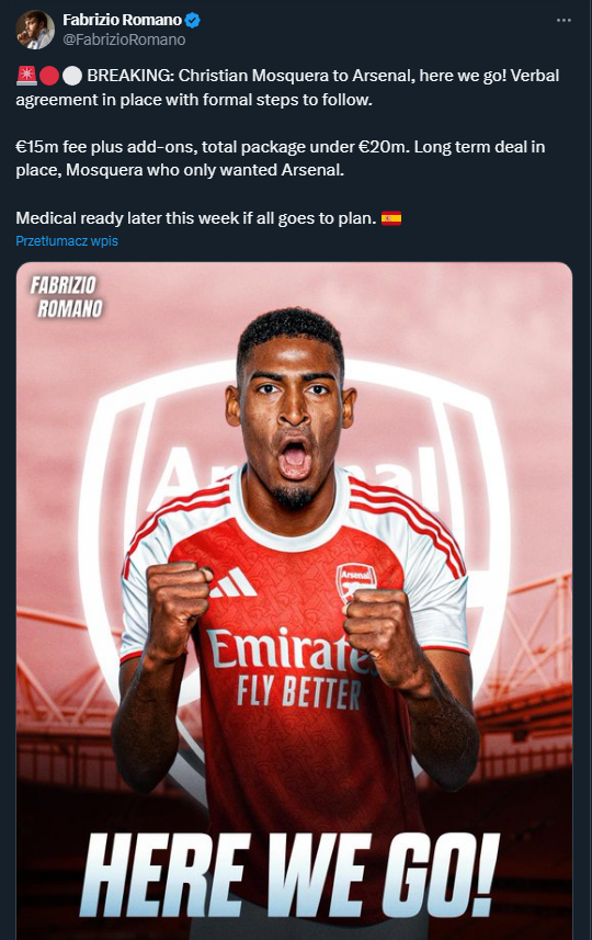 Arsenal ściąga środkowego obrońcę z LaLiga!