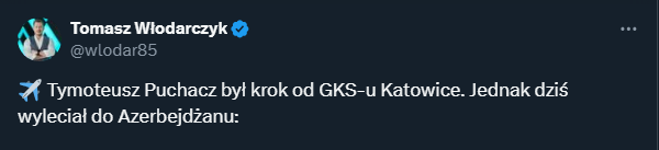 Puchacz nie trafi do GKSu Katowice! Wyleciał do innego kraju!