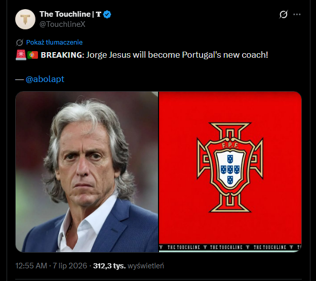 Zaskakujące wieści! Ten trener ma przejąć reprezentacji Portugalii!