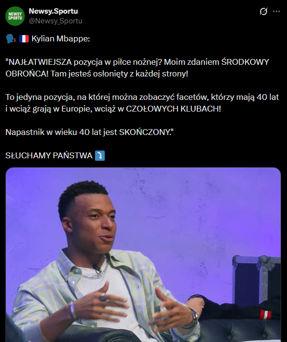 Mbappe wybrał NAJŁATWIEJSZĄ POZYCJĘ do gry w piłce nożnej!