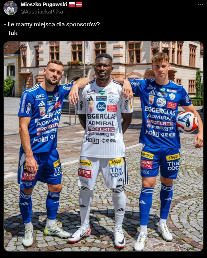SPONSORZY na koszulkach klubu TSV Hartberg xD