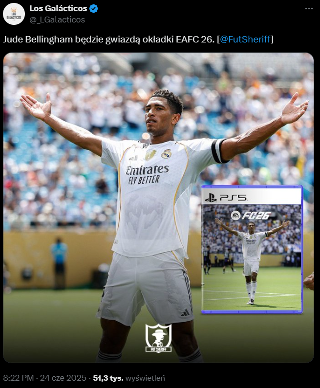 Tak ma wyglądać OKŁADKA gry EA Sports FC 26!