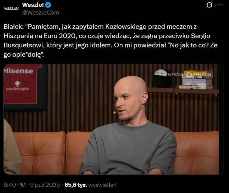 SŁOWA 17-LETNIEGO Kacpra Kozłowskiego przed meczem z Hiszpanią na EURO xD