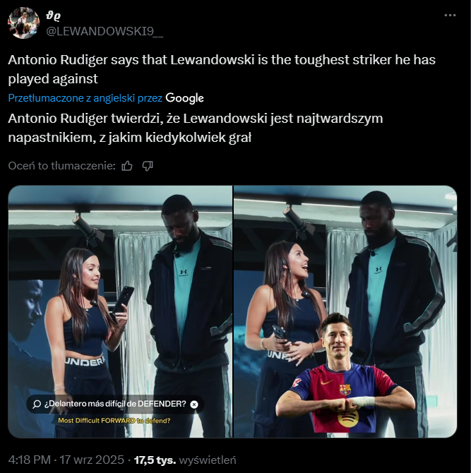 Antonio Rudiger wskazał NAPASTNIKA, przeciwko któremu gra mu się NAJTRUDNIEJ!