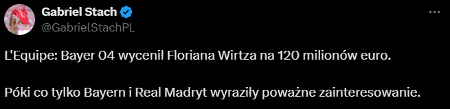 HIT! Bayer WYCENIŁ Floriana Wirtza na... O.o