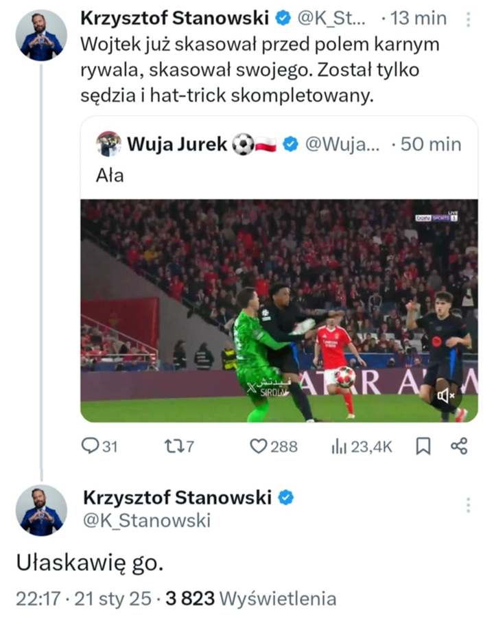 Tak PRZYSZŁY PREZYDENT SKOMENTOWAŁ wejście Szczęsnego i dodał, że po objęciu prezydentury... xD