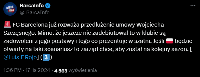 HIT! Oto PLAN Barca chce PRZEDŁUŻYĆ umowę ze Szczęsnym z powodu...