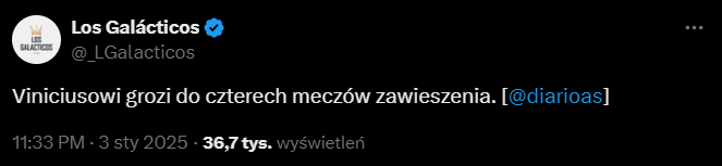 HIT! Tyle może potrwać ZAWIESZENIE Viniciusa za czerwoną kartkę w meczu z Valencią!