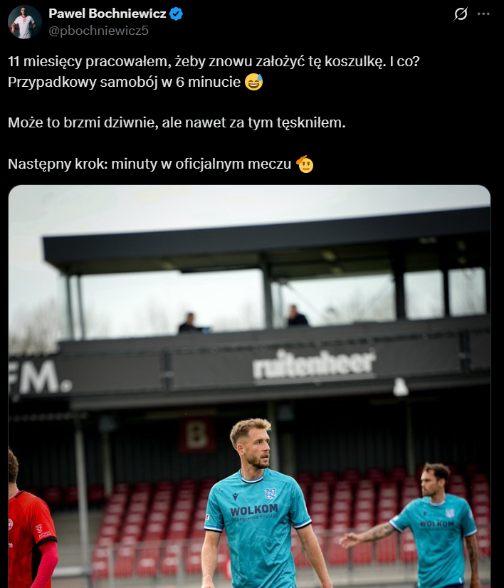 PIERWSZY WPIS Pawła Bochniewicza po POWROCIE po kontuzji xD