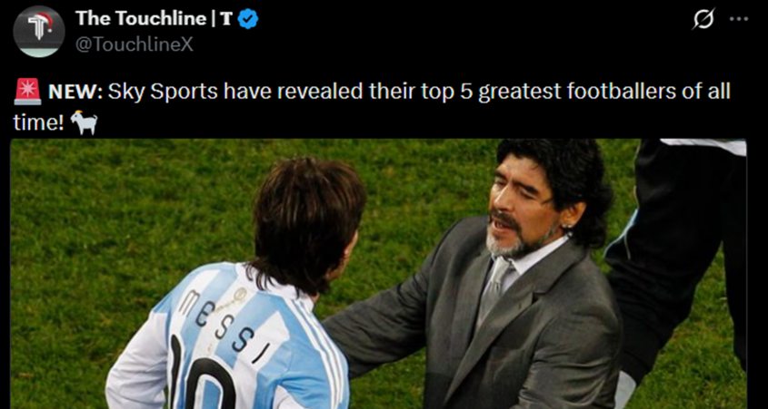 TOP 5 najlepszych piłkarzy W HISTORII według Sky Sports!