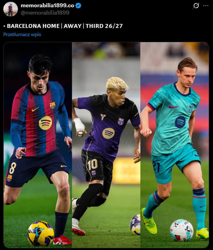 Tak wyglądają domowe, wyjazdowe i trzecie STROJE BARCY na nowy sezon!